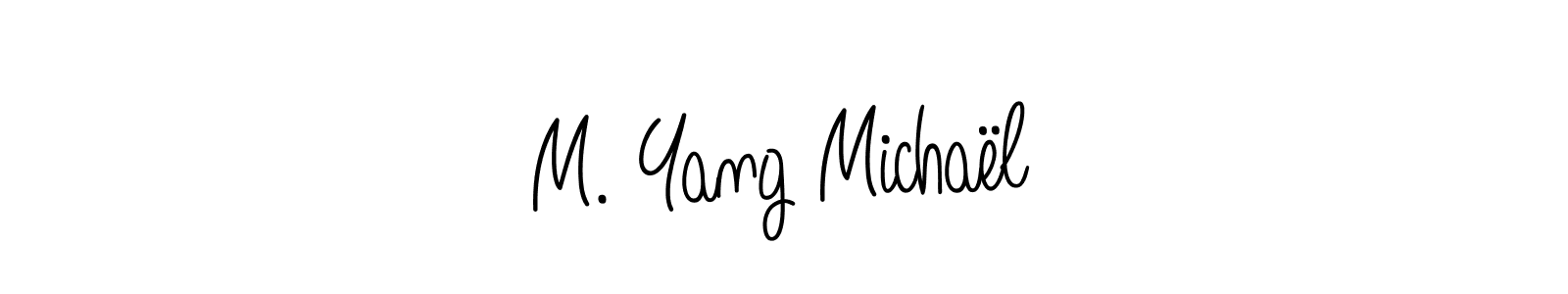 Use a signature maker to create a handwritten signature online. With this signature software, you can design (Angelique-Rose-font-FFP) your own signature for name M. Yang Michaël. M. Yang Michaël signature style 5 images and pictures png