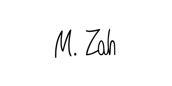 You should practise on your own different ways (Angelique-Rose-font-FFP) to write your name (M. Zah) in signature. don't let someone else do it for you. M. Zah signature style 5 images and pictures png
