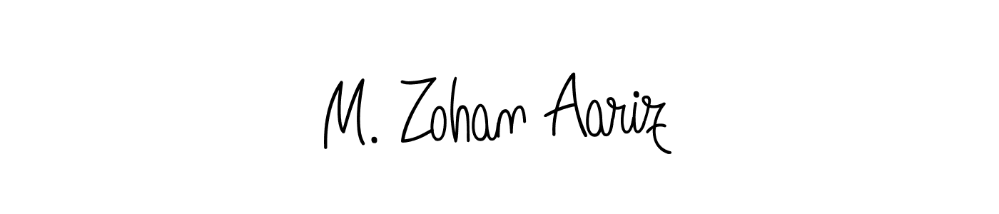 Create a beautiful signature design for name M. Zohan Aariz. With this signature (Angelique-Rose-font-FFP) fonts, you can make a handwritten signature for free. M. Zohan Aariz signature style 5 images and pictures png