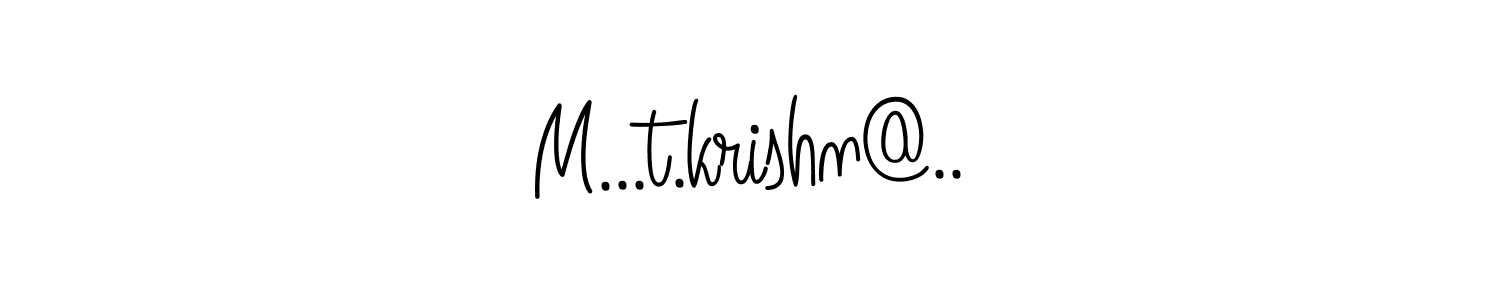 M...t.krishn@.. stylish signature style. Best Handwritten Sign (Angelique-Rose-font-FFP) for my name. Handwritten Signature Collection Ideas for my name M...t.krishn@... M...t.krishn@.. signature style 5 images and pictures png