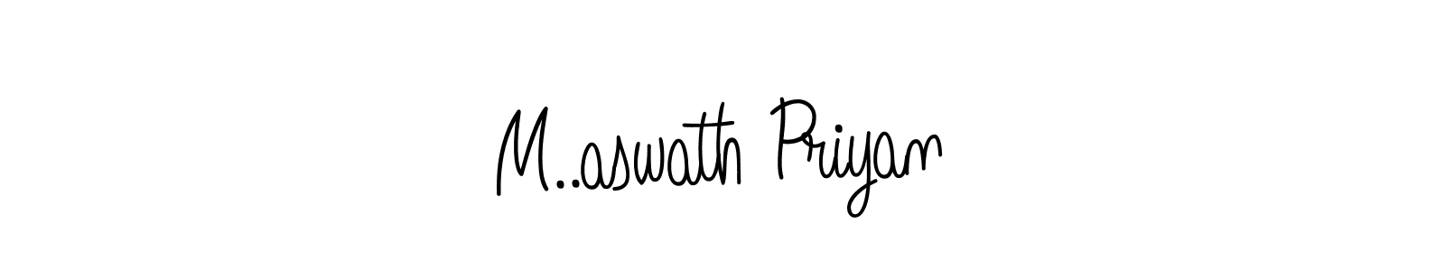 Create a beautiful signature design for name M..aswath Priyan. With this signature (Angelique-Rose-font-FFP) fonts, you can make a handwritten signature for free. M..aswath Priyan signature style 5 images and pictures png