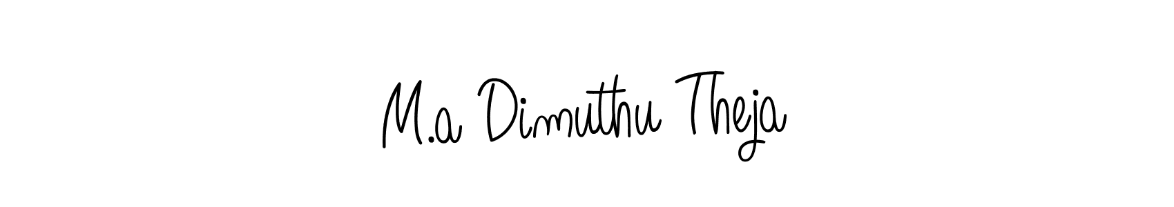 Create a beautiful signature design for name M.a Dimuthu Theja. With this signature (Angelique-Rose-font-FFP) fonts, you can make a handwritten signature for free. M.a Dimuthu Theja signature style 5 images and pictures png