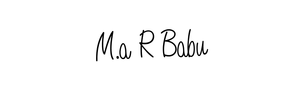 Check out images of Autograph of M.a R Babu name. Actor M.a R Babu Signature Style. Angelique-Rose-font-FFP is a professional sign style online. M.a R Babu signature style 5 images and pictures png