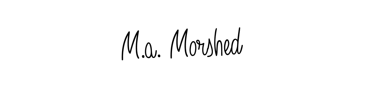 Also we have M.a. Morshed name is the best signature style. Create professional handwritten signature collection using Angelique-Rose-font-FFP autograph style. M.a. Morshed signature style 5 images and pictures png