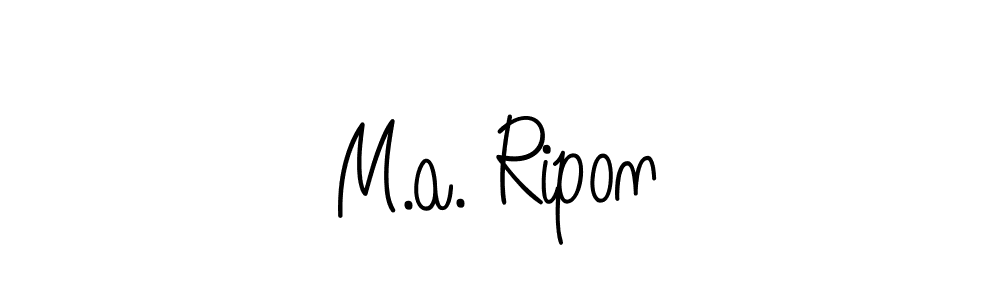 How to Draw M.a. Ripon signature style? Angelique-Rose-font-FFP is a latest design signature styles for name M.a. Ripon. M.a. Ripon signature style 5 images and pictures png