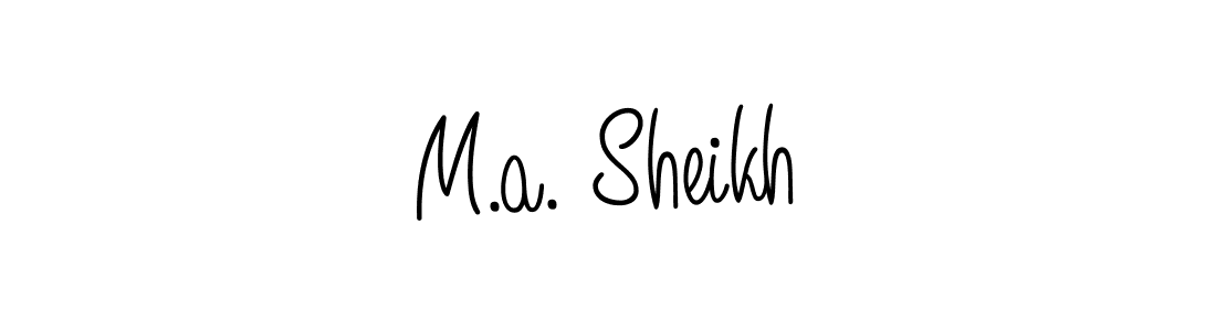 M.a. Sheikh stylish signature style. Best Handwritten Sign (Angelique-Rose-font-FFP) for my name. Handwritten Signature Collection Ideas for my name M.a. Sheikh. M.a. Sheikh signature style 5 images and pictures png