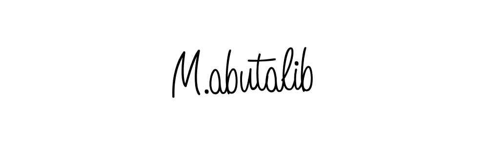 You should practise on your own different ways (Angelique-Rose-font-FFP) to write your name (M.abutalib) in signature. don't let someone else do it for you. M.abutalib signature style 5 images and pictures png