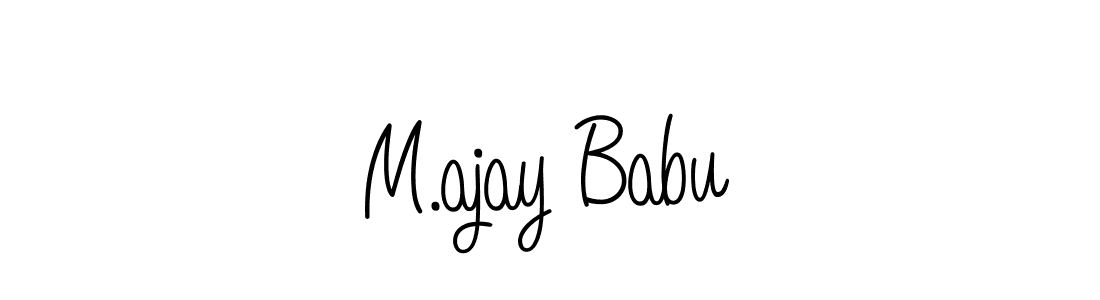 Use a signature maker to create a handwritten signature online. With this signature software, you can design (Angelique-Rose-font-FFP) your own signature for name M.ajay Babu. M.ajay Babu signature style 5 images and pictures png