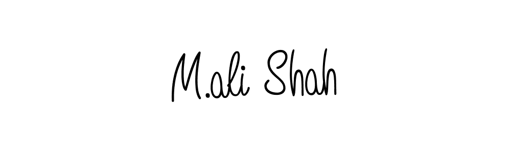 Use a signature maker to create a handwritten signature online. With this signature software, you can design (Angelique-Rose-font-FFP) your own signature for name M.ali Shah. M.ali Shah signature style 5 images and pictures png