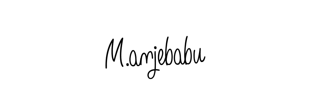 Also we have M.anjebabu name is the best signature style. Create professional handwritten signature collection using Angelique-Rose-font-FFP autograph style. M.anjebabu signature style 5 images and pictures png