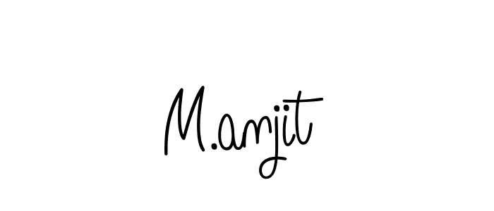 Make a beautiful signature design for name M.anjit. With this signature (Angelique-Rose-font-FFP) style, you can create a handwritten signature for free. M.anjit signature style 5 images and pictures png