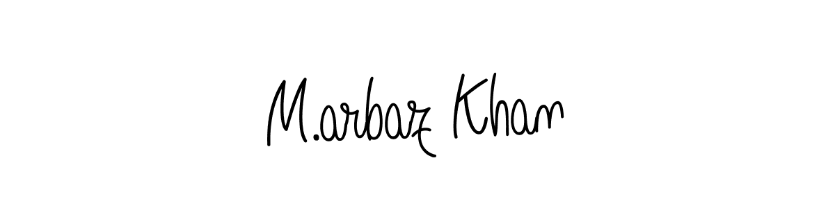 Create a beautiful signature design for name M.arbaz Khan. With this signature (Angelique-Rose-font-FFP) fonts, you can make a handwritten signature for free. M.arbaz Khan signature style 5 images and pictures png