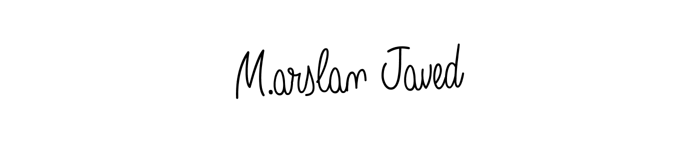 Use a signature maker to create a handwritten signature online. With this signature software, you can design (Angelique-Rose-font-FFP) your own signature for name M.arslan Javed. M.arslan Javed signature style 5 images and pictures png