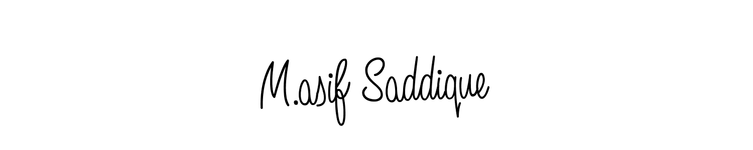 Also we have M.asif Saddique name is the best signature style. Create professional handwritten signature collection using Angelique-Rose-font-FFP autograph style. M.asif Saddique signature style 5 images and pictures png