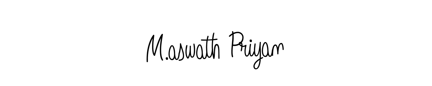 How to make M.aswath Priyan signature? Angelique-Rose-font-FFP is a professional autograph style. Create handwritten signature for M.aswath Priyan name. M.aswath Priyan signature style 5 images and pictures png