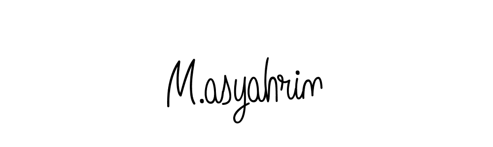 Use a signature maker to create a handwritten signature online. With this signature software, you can design (Angelique-Rose-font-FFP) your own signature for name M.asyahrin. M.asyahrin signature style 5 images and pictures png