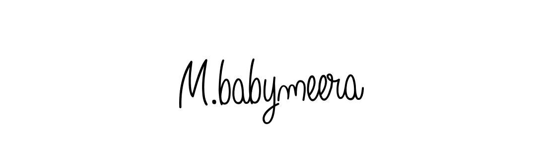 How to make M.babymeera name signature. Use Angelique-Rose-font-FFP style for creating short signs online. This is the latest handwritten sign. M.babymeera signature style 5 images and pictures png