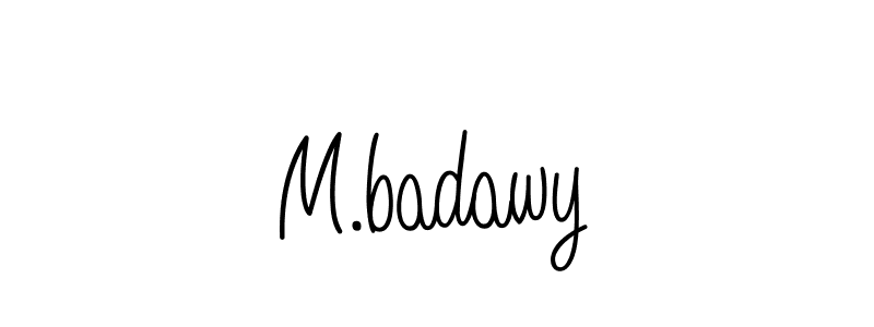 Design your own signature with our free online signature maker. With this signature software, you can create a handwritten (Angelique-Rose-font-FFP) signature for name M.badawy. M.badawy signature style 5 images and pictures png