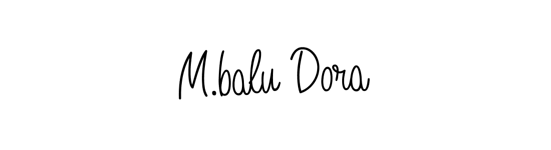 How to make M.balu Dora name signature. Use Angelique-Rose-font-FFP style for creating short signs online. This is the latest handwritten sign. M.balu Dora signature style 5 images and pictures png