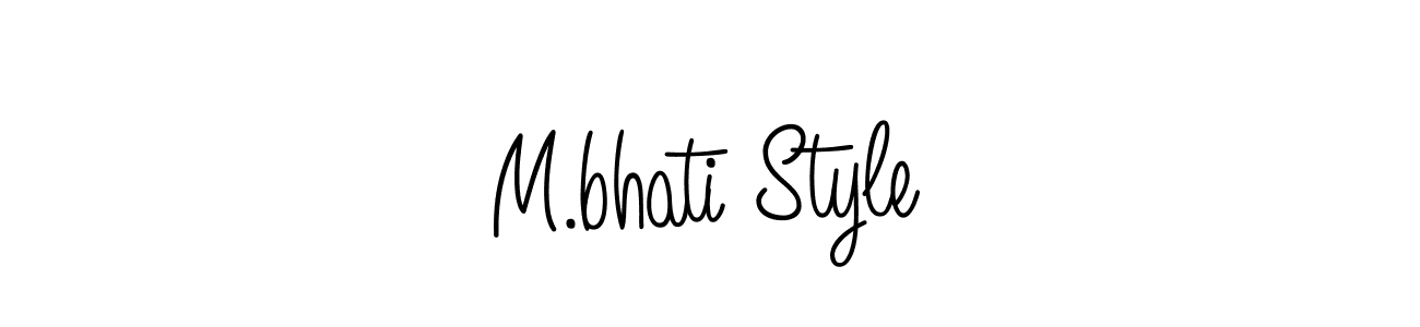 How to make M.bhati Style name signature. Use Angelique-Rose-font-FFP style for creating short signs online. This is the latest handwritten sign. M.bhati Style signature style 5 images and pictures png