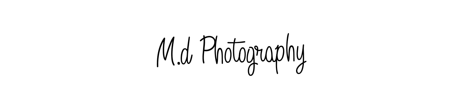 You should practise on your own different ways (Angelique-Rose-font-FFP) to write your name (M.d Photography) in signature. don't let someone else do it for you. M.d Photography signature style 5 images and pictures png