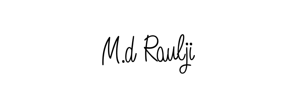 How to Draw M.d Raulji signature style? Angelique-Rose-font-FFP is a latest design signature styles for name M.d Raulji. M.d Raulji signature style 5 images and pictures png