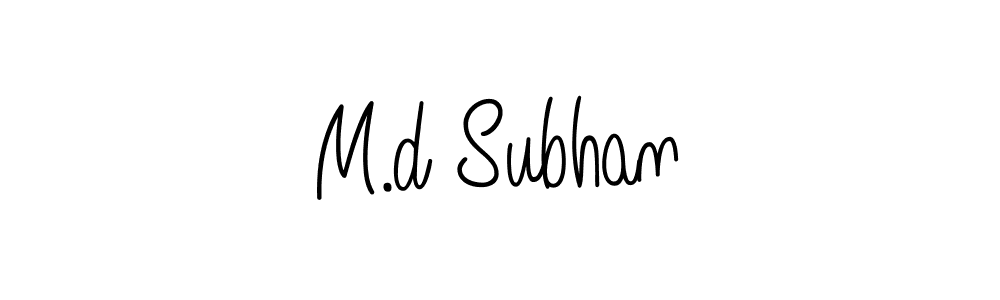 Make a beautiful signature design for name M.d Subhan. Use this online signature maker to create a handwritten signature for free. M.d Subhan signature style 5 images and pictures png