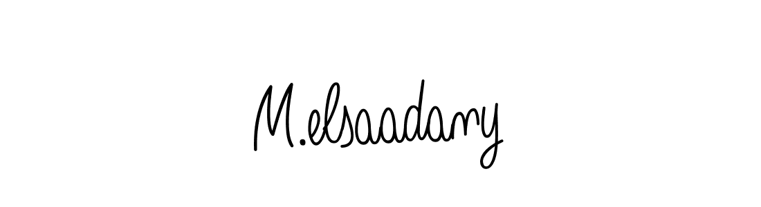 Design your own signature with our free online signature maker. With this signature software, you can create a handwritten (Angelique-Rose-font-FFP) signature for name M.elsaadany. M.elsaadany signature style 5 images and pictures png