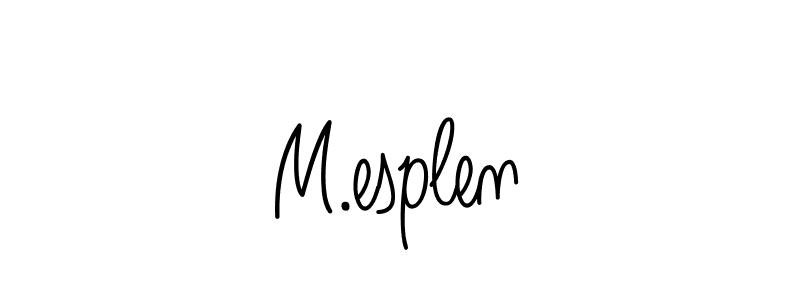 Design your own signature with our free online signature maker. With this signature software, you can create a handwritten (Angelique-Rose-font-FFP) signature for name M.esplen. M.esplen signature style 5 images and pictures png