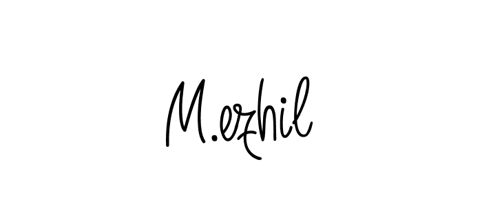 Also we have M.ezhil name is the best signature style. Create professional handwritten signature collection using Angelique-Rose-font-FFP autograph style. M.ezhil signature style 5 images and pictures png