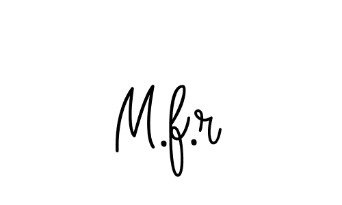 This is the best signature style for the M.f.r name. Also you like these signature font (Angelique-Rose-font-FFP). Mix name signature. M.f.r signature style 5 images and pictures png