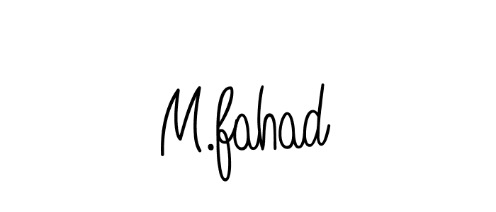 Design your own signature with our free online signature maker. With this signature software, you can create a handwritten (Angelique-Rose-font-FFP) signature for name M.fahad. M.fahad signature style 5 images and pictures png