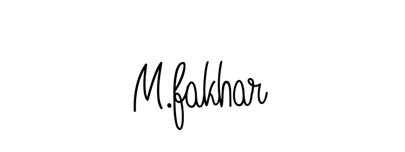 Create a beautiful signature design for name M.fakhar. With this signature (Angelique-Rose-font-FFP) fonts, you can make a handwritten signature for free. M.fakhar signature style 5 images and pictures png