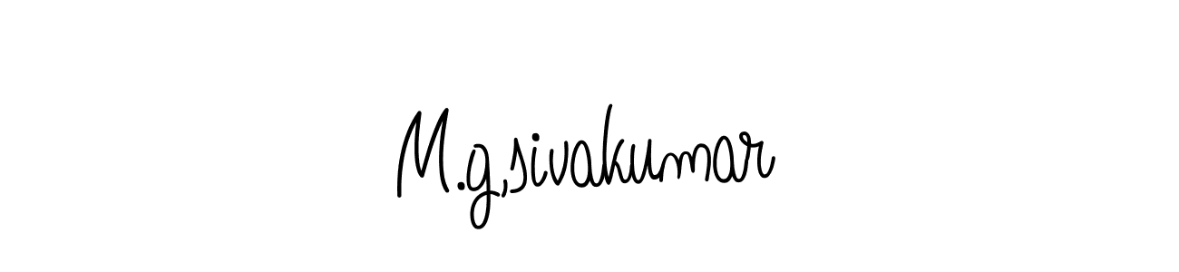 M.g,sivakumar stylish signature style. Best Handwritten Sign (Angelique-Rose-font-FFP) for my name. Handwritten Signature Collection Ideas for my name M.g,sivakumar. M.g,sivakumar signature style 5 images and pictures png