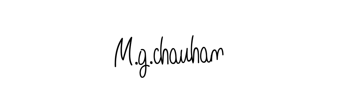 Make a beautiful signature design for name M.g.chauhan. With this signature (Angelique-Rose-font-FFP) style, you can create a handwritten signature for free. M.g.chauhan signature style 5 images and pictures png