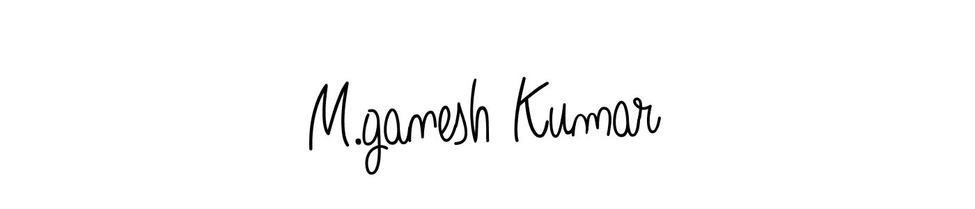 Make a beautiful signature design for name M.ganesh Kumar. Use this online signature maker to create a handwritten signature for free. M.ganesh Kumar signature style 5 images and pictures png