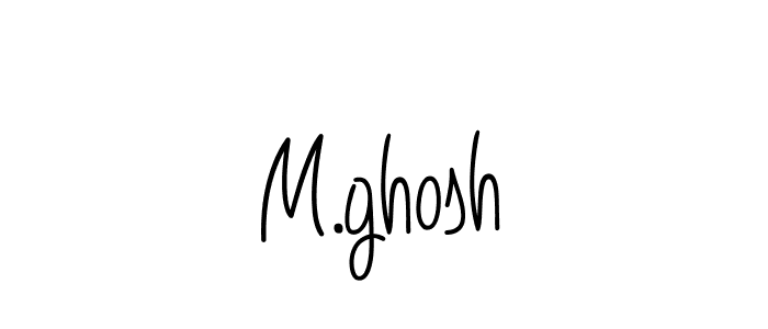 Make a beautiful signature design for name M.ghosh. With this signature (Angelique-Rose-font-FFP) style, you can create a handwritten signature for free. M.ghosh signature style 5 images and pictures png