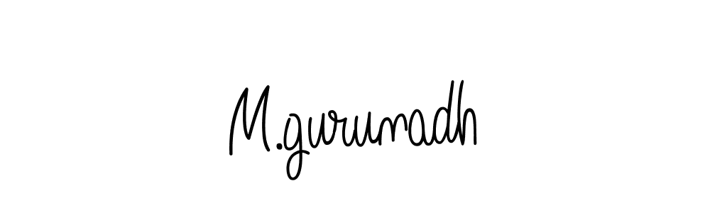 Use a signature maker to create a handwritten signature online. With this signature software, you can design (Angelique-Rose-font-FFP) your own signature for name M.gurunadh. M.gurunadh signature style 5 images and pictures png