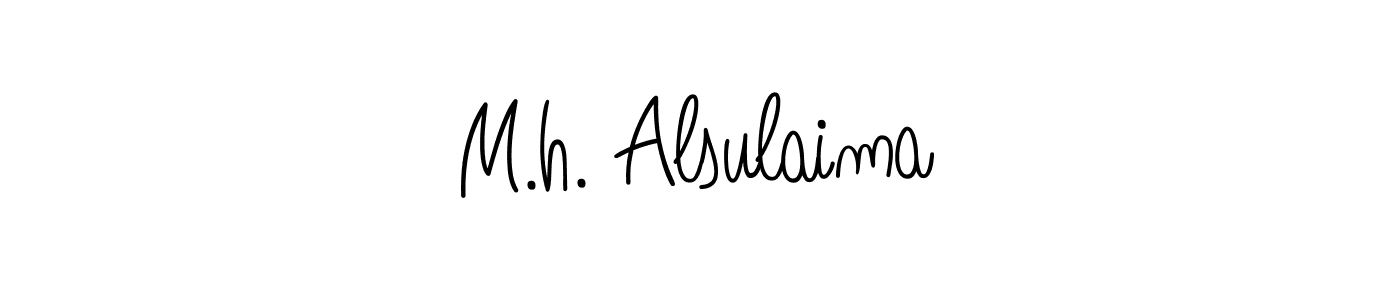 Also we have M.h. Alsulaima name is the best signature style. Create professional handwritten signature collection using Angelique-Rose-font-FFP autograph style. M.h. Alsulaima signature style 5 images and pictures png