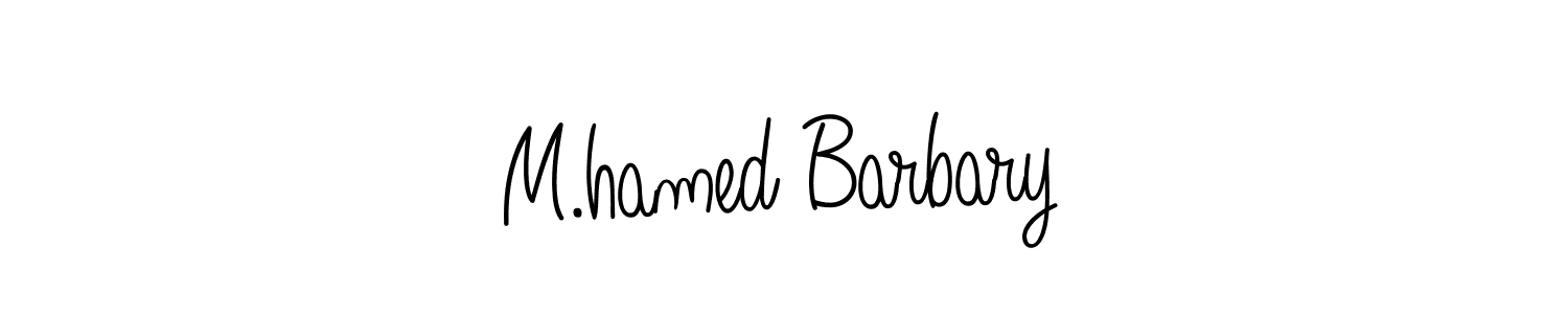 Use a signature maker to create a handwritten signature online. With this signature software, you can design (Angelique-Rose-font-FFP) your own signature for name M.hamed Barbary. M.hamed Barbary signature style 5 images and pictures png