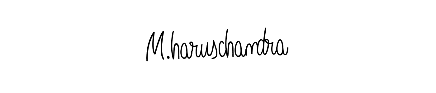 Check out images of Autograph of M.haruschandra name. Actor M.haruschandra Signature Style. Angelique-Rose-font-FFP is a professional sign style online. M.haruschandra signature style 5 images and pictures png