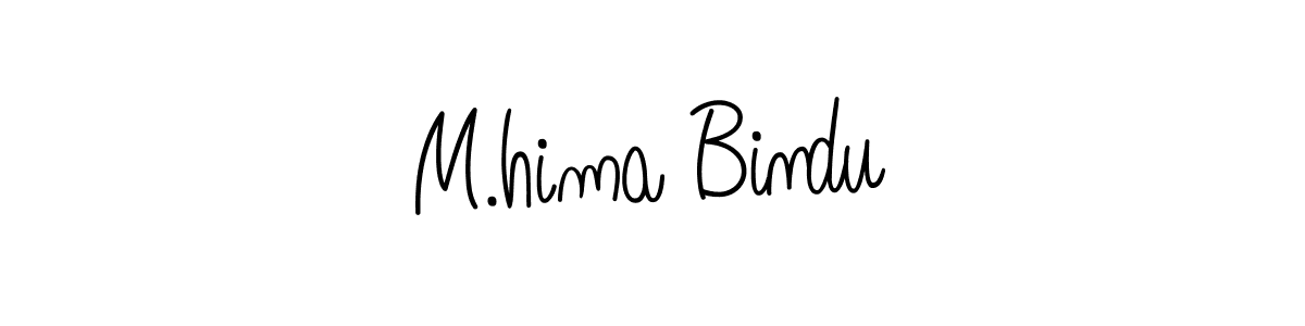 Create a beautiful signature design for name M.hima Bindu. With this signature (Angelique-Rose-font-FFP) fonts, you can make a handwritten signature for free. M.hima Bindu signature style 5 images and pictures png