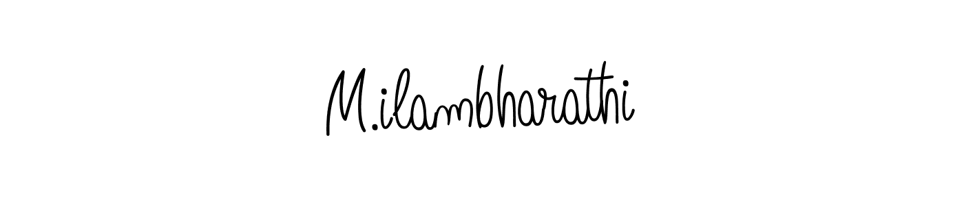 Make a beautiful signature design for name M.ilambharathi. With this signature (Angelique-Rose-font-FFP) style, you can create a handwritten signature for free. M.ilambharathi signature style 5 images and pictures png