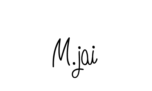 Use a signature maker to create a handwritten signature online. With this signature software, you can design (Angelique-Rose-font-FFP) your own signature for name M.jai. M.jai signature style 5 images and pictures png