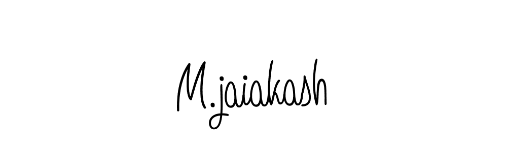 The best way (Angelique-Rose-font-FFP) to make a short signature is to pick only two or three words in your name. The name M.jaiakash include a total of six letters. For converting this name. M.jaiakash signature style 5 images and pictures png