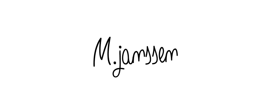 How to make M.janssen name signature. Use Angelique-Rose-font-FFP style for creating short signs online. This is the latest handwritten sign. M.janssen signature style 5 images and pictures png