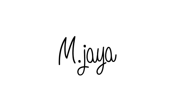 The best way (Angelique-Rose-font-FFP) to make a short signature is to pick only two or three words in your name. The name M.jaya include a total of six letters. For converting this name. M.jaya signature style 5 images and pictures png