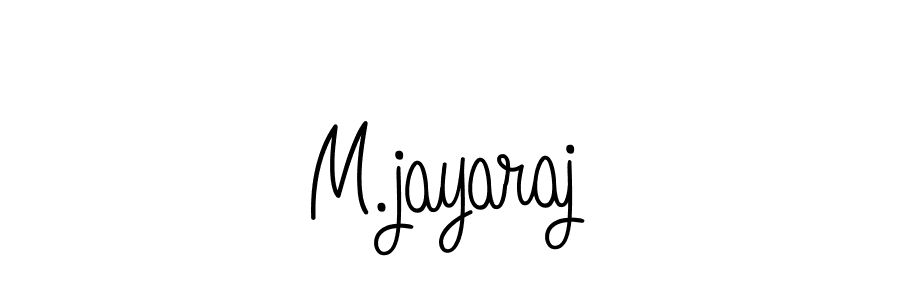 How to make M.jayaraj name signature. Use Angelique-Rose-font-FFP style for creating short signs online. This is the latest handwritten sign. M.jayaraj signature style 5 images and pictures png