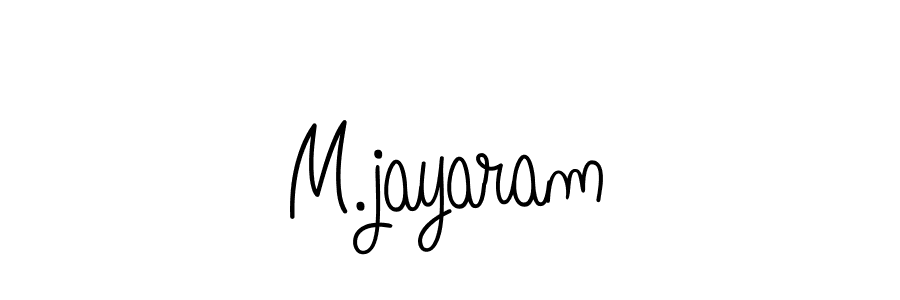 The best way (Angelique-Rose-font-FFP) to make a short signature is to pick only two or three words in your name. The name M.jayaram include a total of six letters. For converting this name. M.jayaram signature style 5 images and pictures png