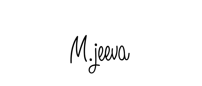 Make a beautiful signature design for name M.jeeva. With this signature (Angelique-Rose-font-FFP) style, you can create a handwritten signature for free. M.jeeva signature style 5 images and pictures png